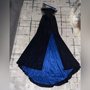 Elegant Black and Blue Dress